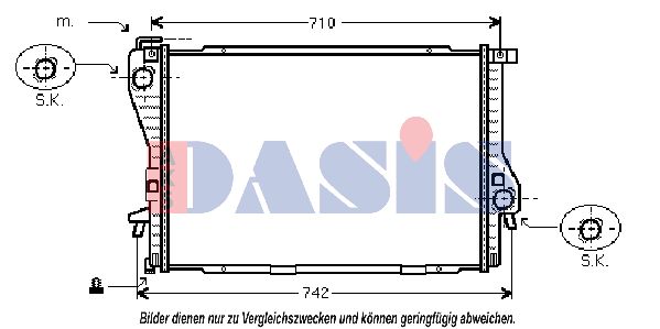 AKS DASIS Jäähdytin,moottorin jäähdytys 050030N